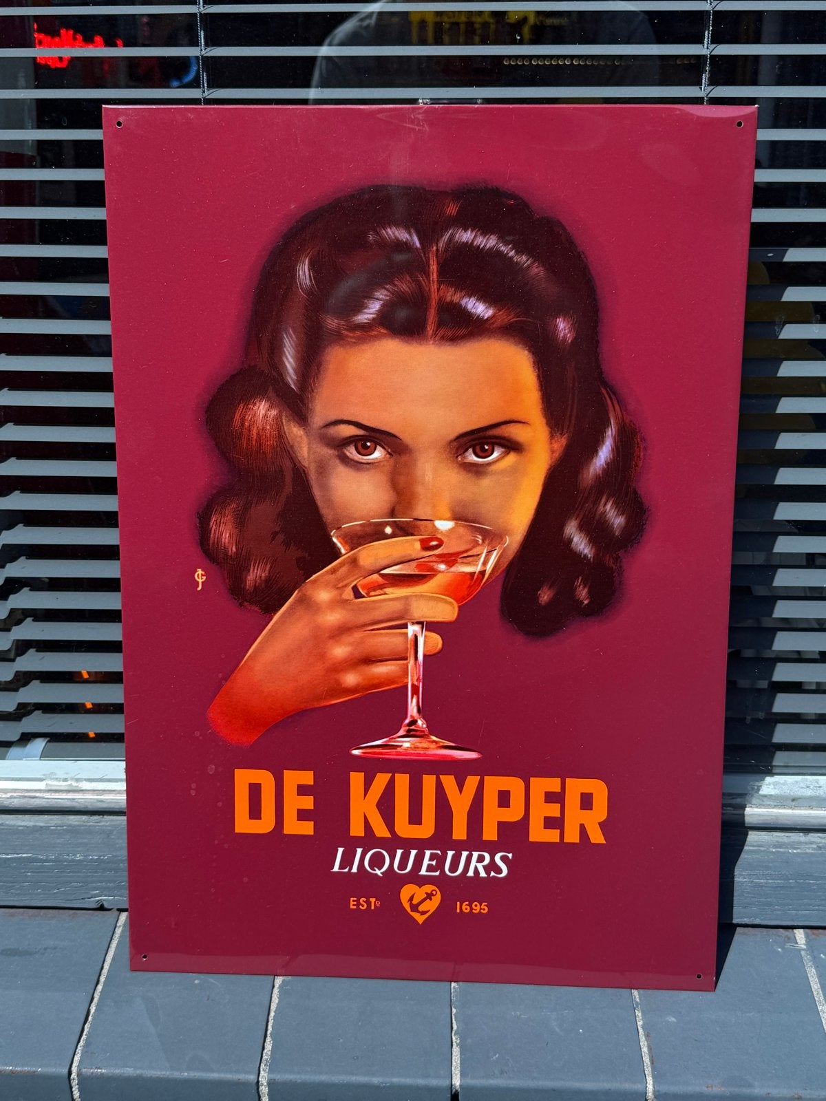 Vintage De Kuyper Liqueurs Reclamebord, Ophalen of Verzenden