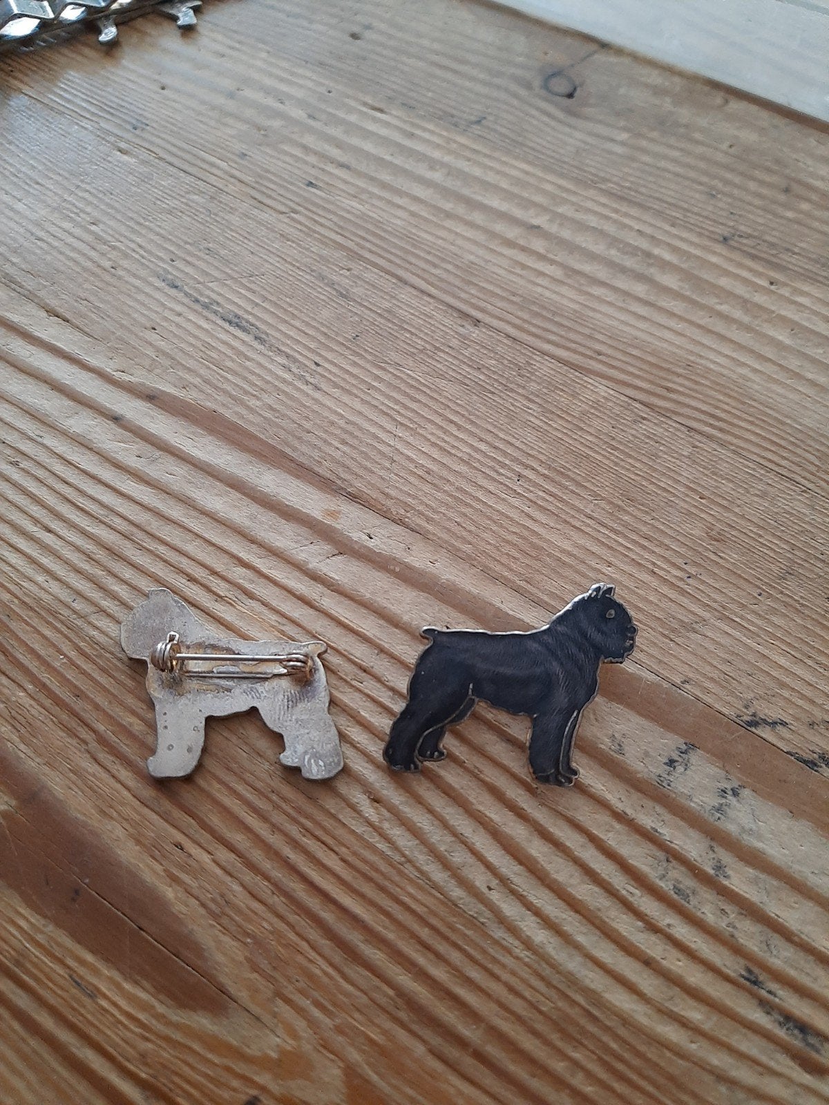 Hondenbroche - Cane Corso, Overige materialen, 4 tot 7 cm, Gebruikt, Zwart