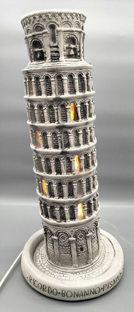 Toren van Pisa- decoratieve lamp- Jaren 1970, Italië., Ophalen, Gebruikt, E27 (groot), Minder dan 100 cm