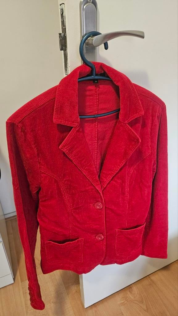 Rood suède blazer maat M, Ophalen of Verzenden