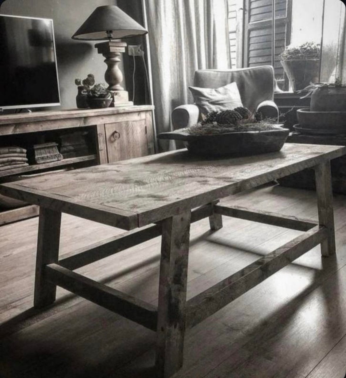 ~Stoer Sober Landelijk Houten Salontafel~, Ophalen of Verzenden, Nieuw