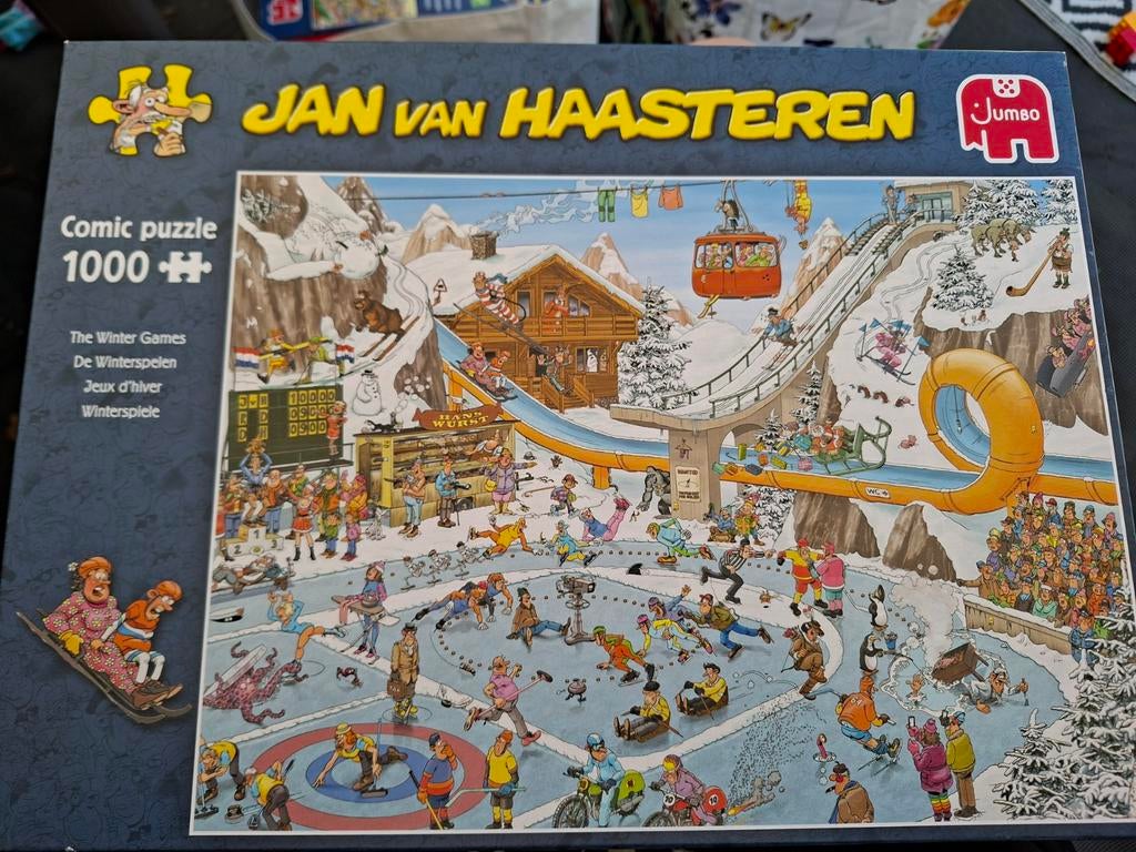 Jan van Haasteren De Winterspelen, Ophalen, 500 t/m 1500 stukjes, Zo goed als nieuw, Legpuzzel