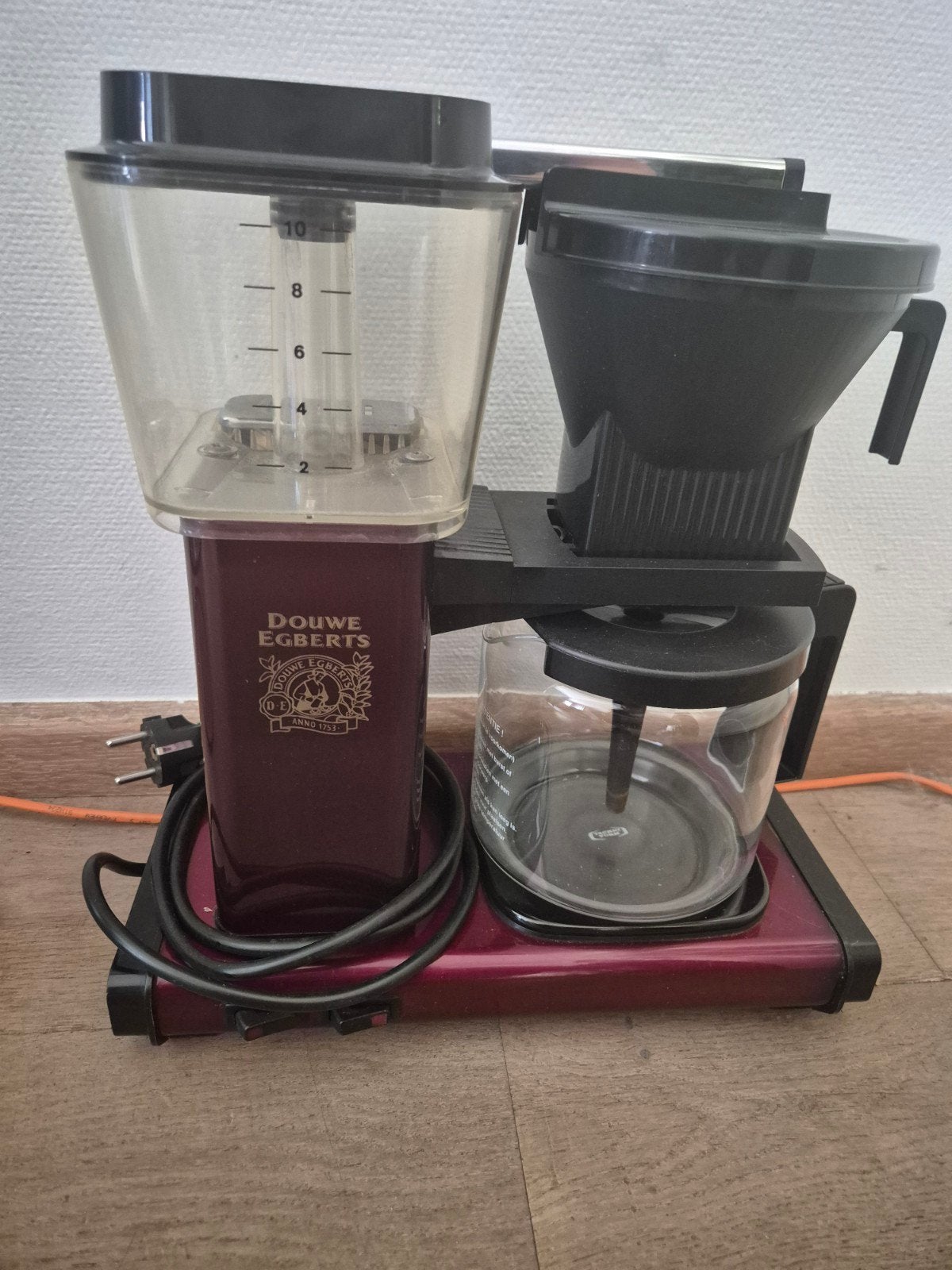 Moccamaster Koffiezetapparaat - Douwe Egberts Editie, Witgoed en Apparatuur, Koffiezetapparaten, Gebruikt, 10 kopjes of meer, Koffiemachine