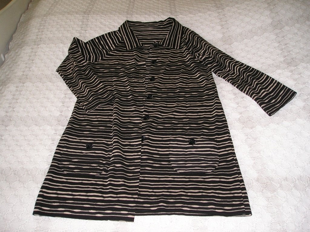 zwart/beige lang vest maat L (maat 42/44), Ophalen, Zo goed als nieuw, Maat 42/44 (L), Zwart