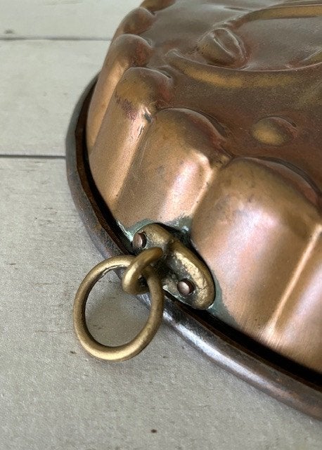 Grote roodkoperen bakvorm met kreeft 19e eeuws, Ophalen of Verzenden