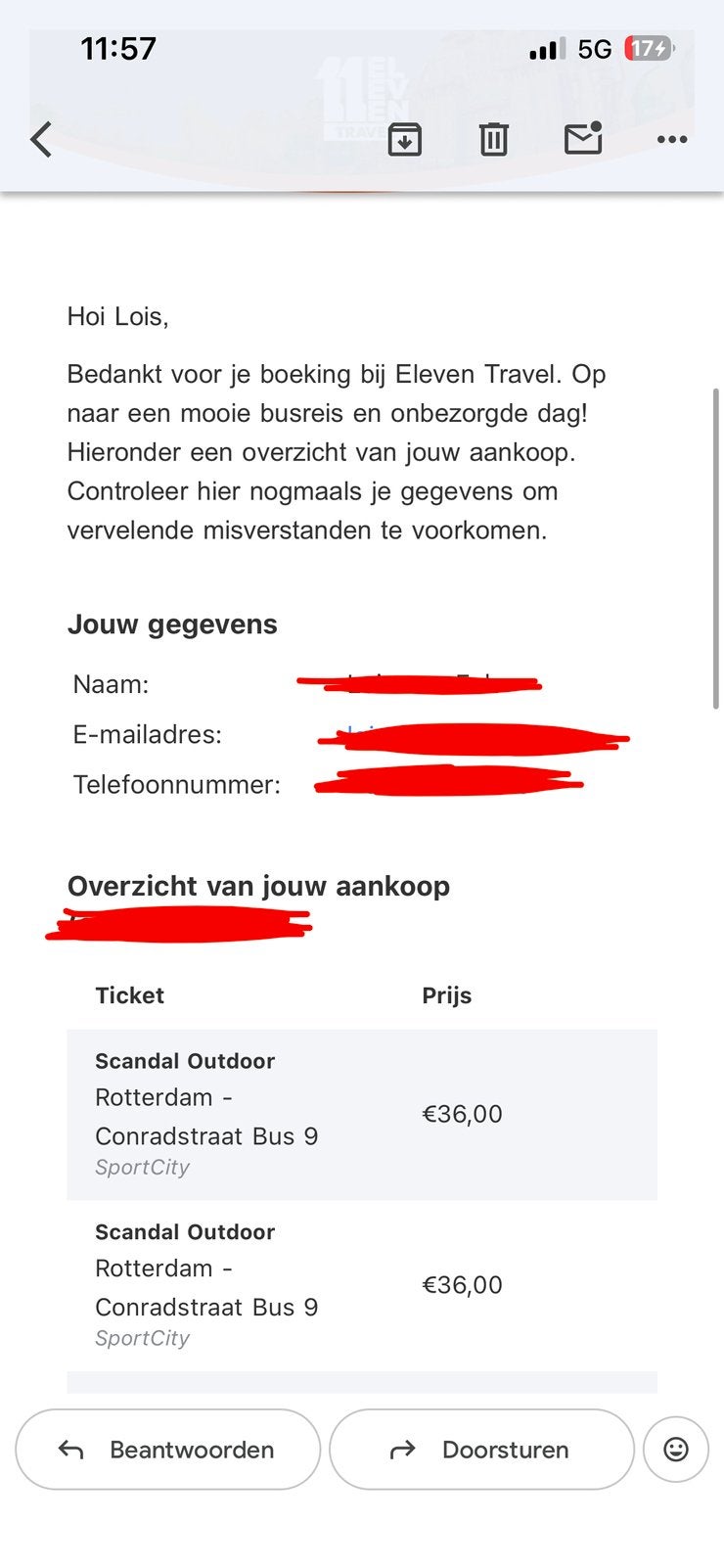 2 BUS TICKET SCANDAL OUTDOOR RDAM CENTRAAL, Eén persoon, Overige soorten