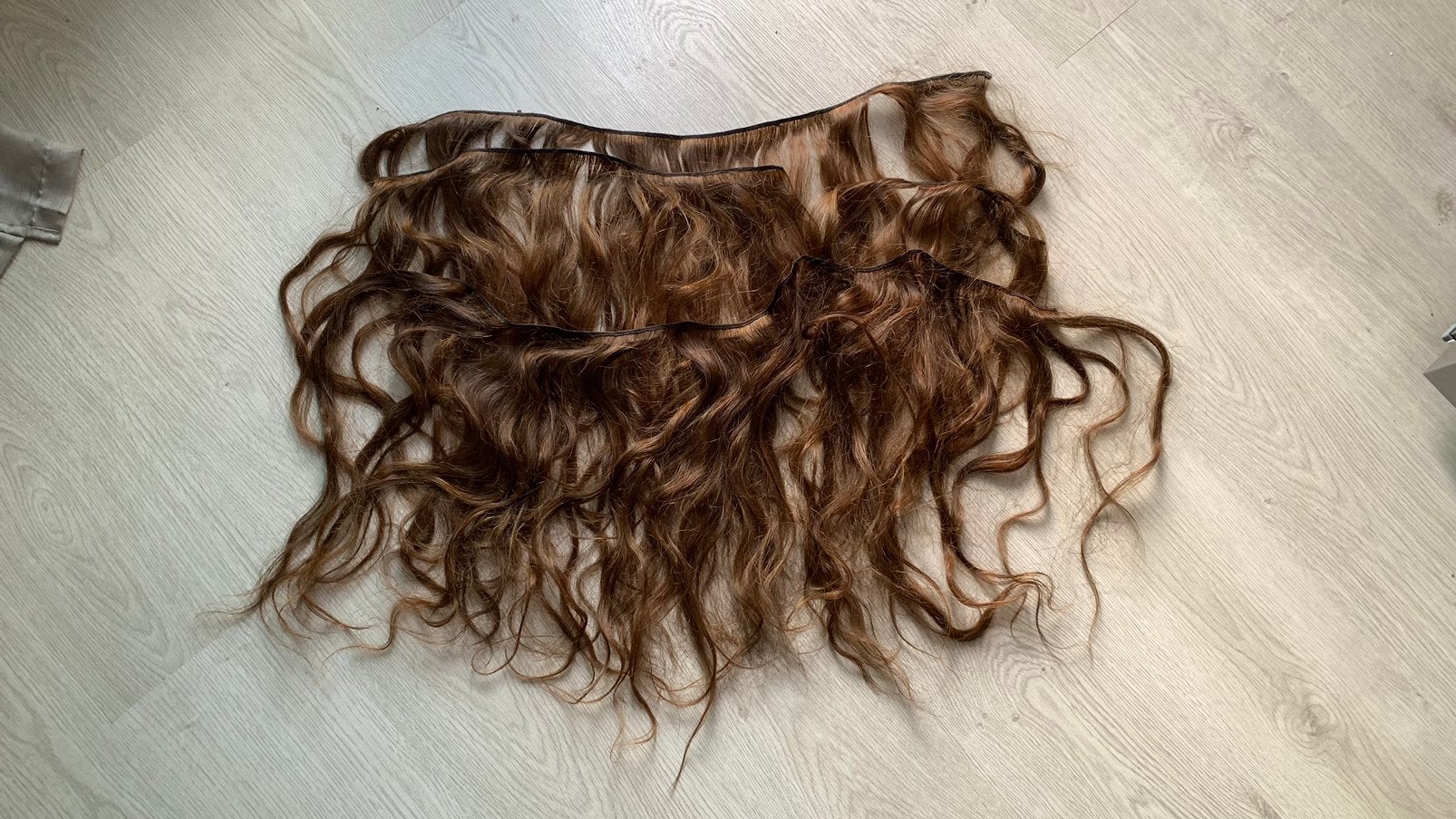 Haar Extensions Bruin - Echt Haar - Ongedragen, Ophalen of Verzenden, Zo goed als nieuw, Pruik of Haarverlenging