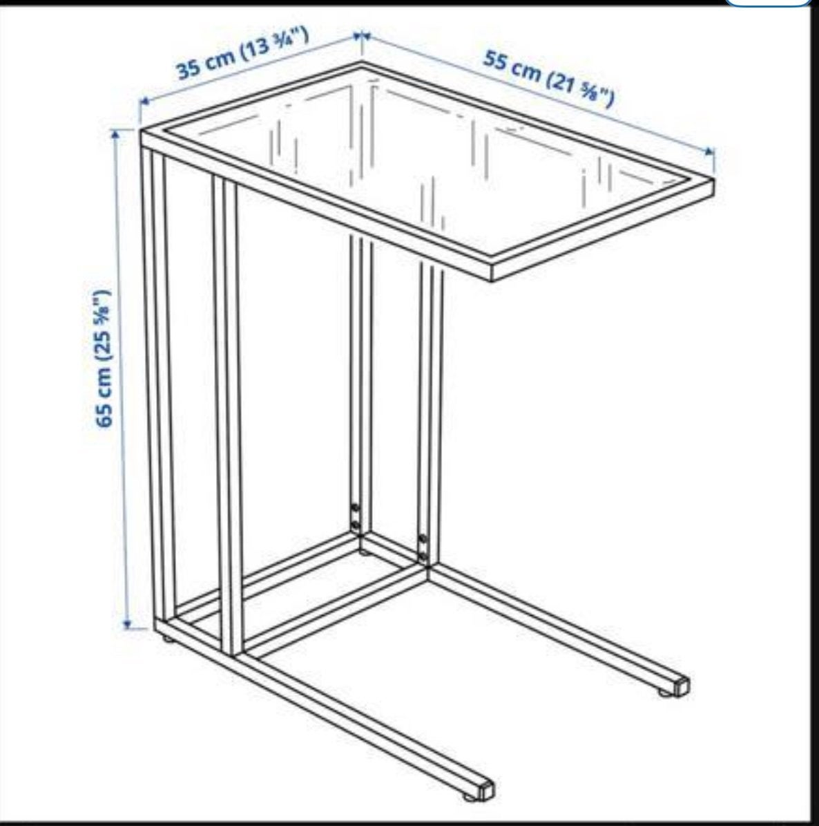 IKEA / VITTSJO, Minder dan 55 cm, Rond, Zo goed als nieuw, Ophalen
