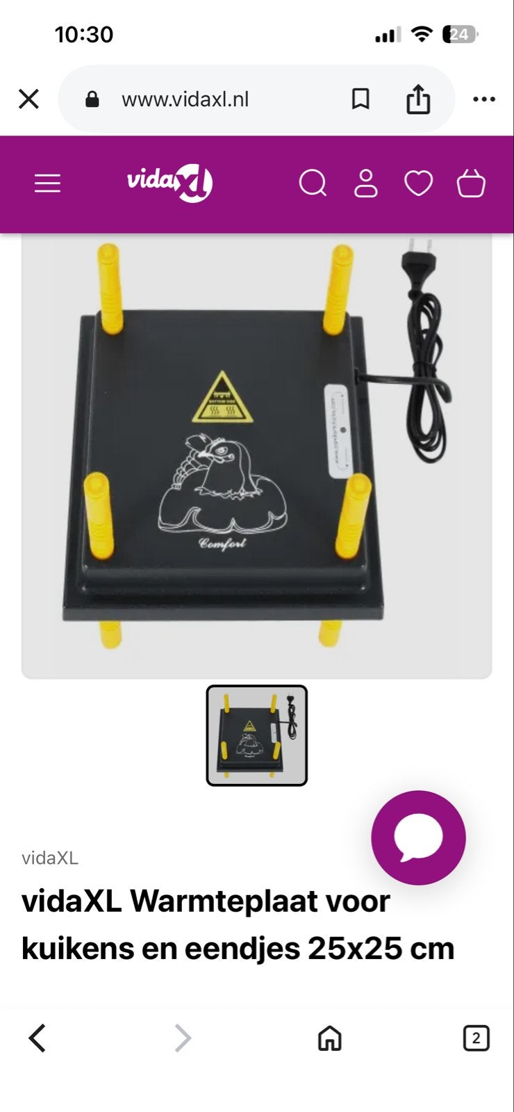 Warmtelamp kippen/ verwarmingsplaat / warmteplaat, Ophalen, Nieuw, Drinken en Voederen