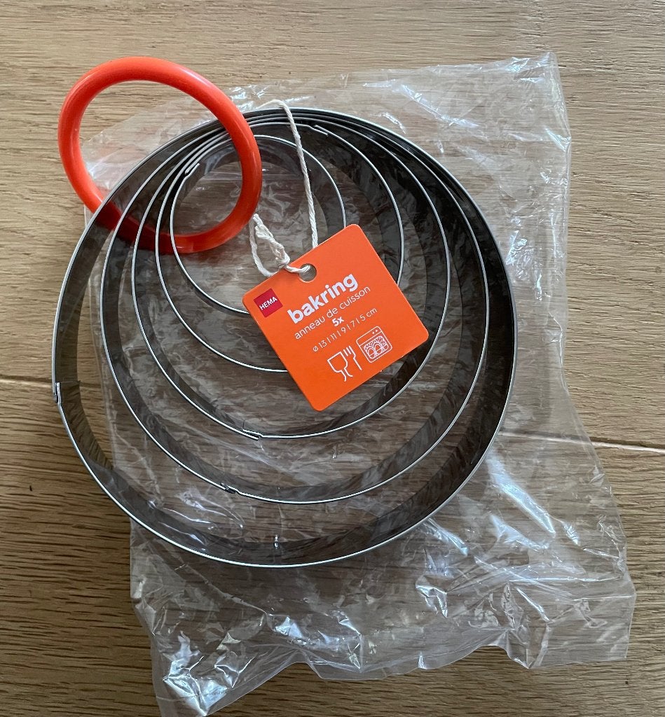HEMA bakring garneerringen roestvrijstaal nieuw, Ophalen, Overige typen, Overige merken, Nieuw