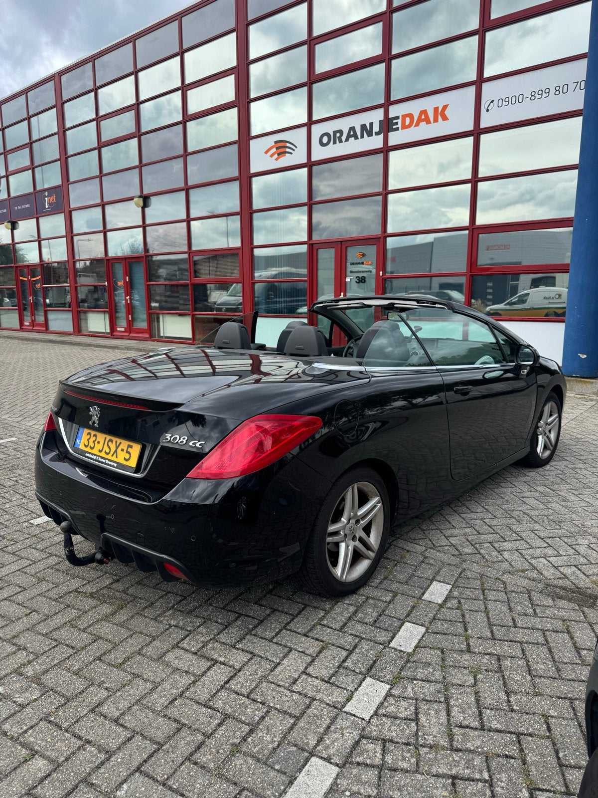 Peugeot 308 1.6 THP (turbo) CC 2009 Zwart, Auto's, 1487 kg, 4 cilinders, Cabriolet, 4 stoelen