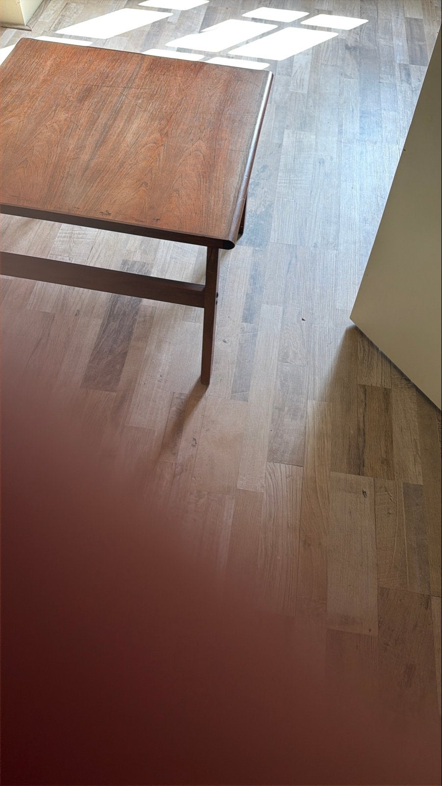Vierkante bijzet tafel, jaren '60, Huis en Inrichting, Minder dan 45 cm, Gebruikt, Verzenden, Vierkant