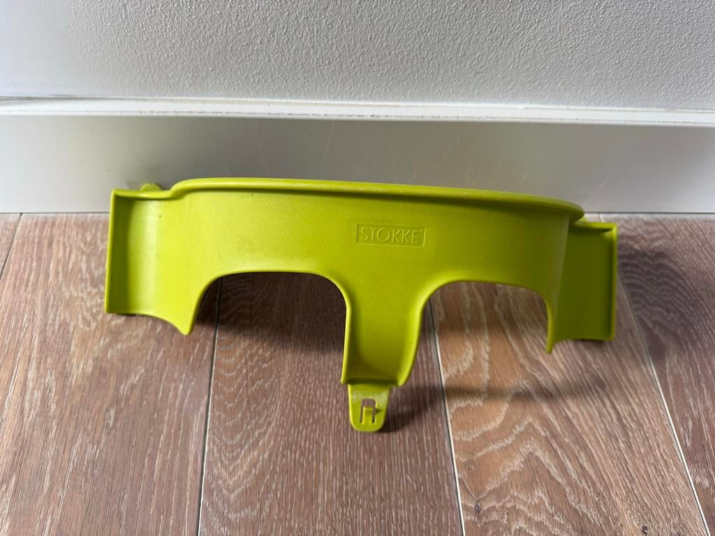 Stokke Tripp Trapp baby beugel in geel/groen, Ophalen, Gebruikt