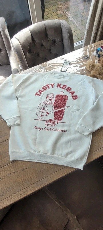 ️ NIEUW! Smog "Tasty Kebab" Sweatshirt / trui, maat M, Kleding | Heren, Maat 48/50 (M), Wit, Nieuw, Smog