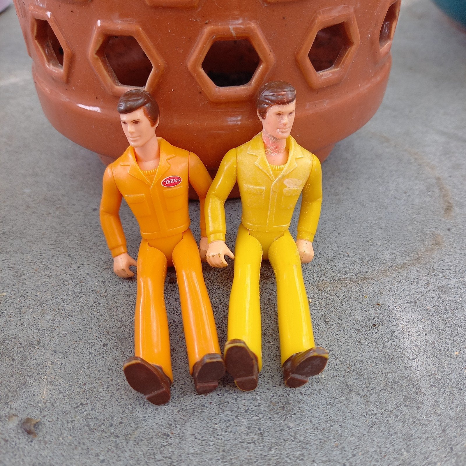 Vintage Tonka Play People Actiefiguren (1979) Monteurs, Ophalen of Verzenden, Gebruikt