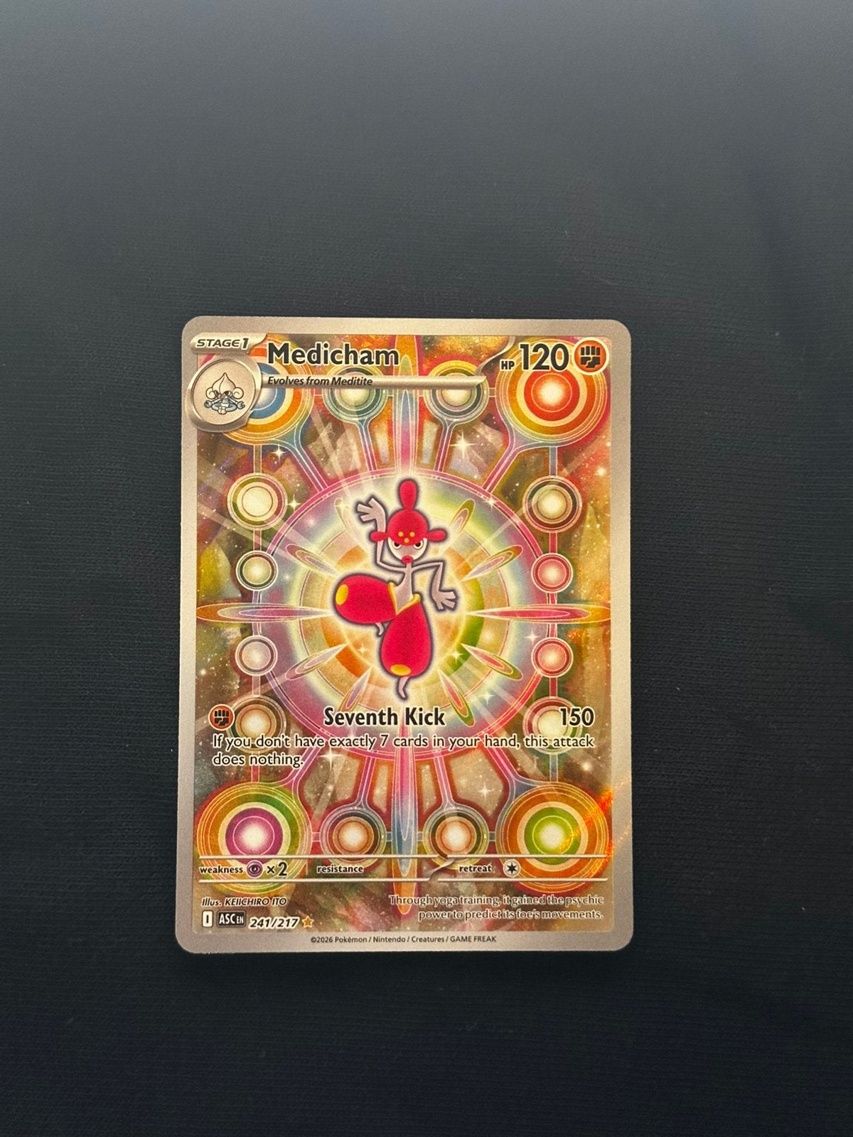 Pokemon Kaart Medicham 241 van Ascended Heroes, Ophalen of Verzenden, Zo goed als nieuw, Losse kaart