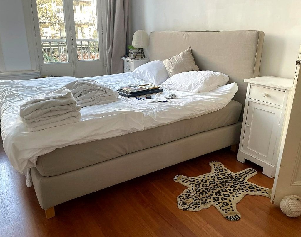 Dunvik Boxspring, Ophalen, Gebruikt, Beige, Tweepersoons