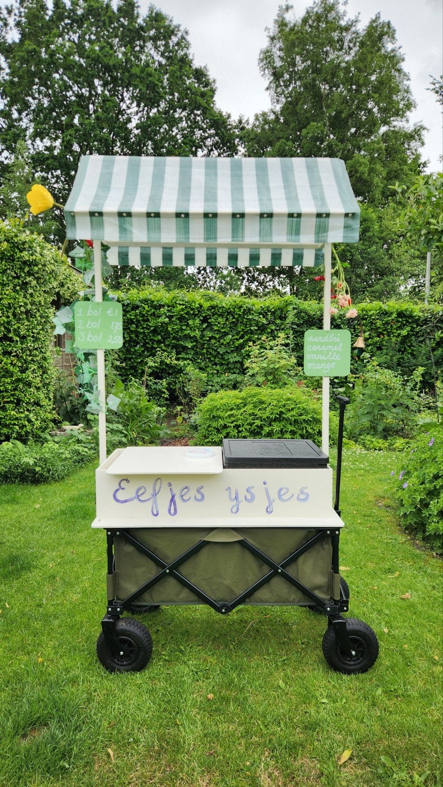 Leuke mobiele ijswagen ijskar op bolderkar, Ophalen, Gebruikt
