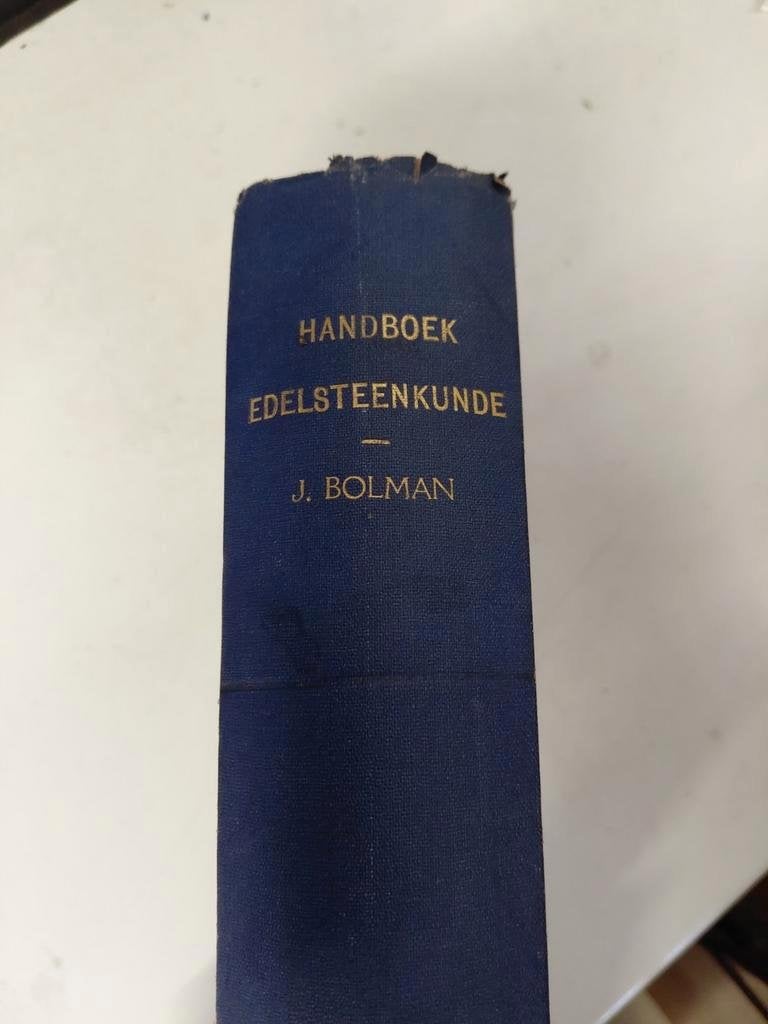 Oud boek edelsteenkunde J.Bolman goudsmid edelsmid, Ophalen of Verzenden