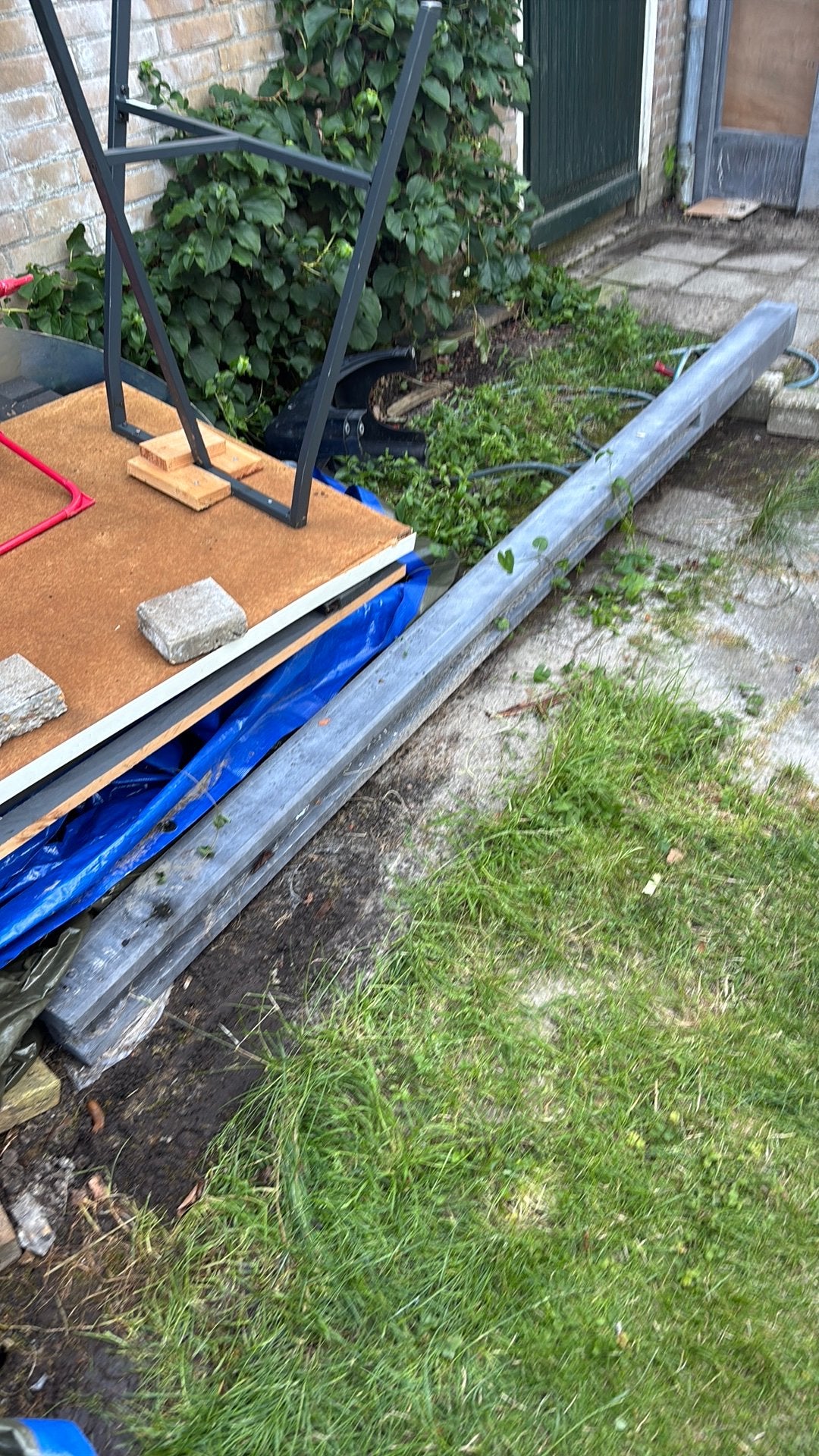 Betonpaal Antraciet Eindpaal 270cm, Ophalen, Nieuw, Overige materialen, Overige typen