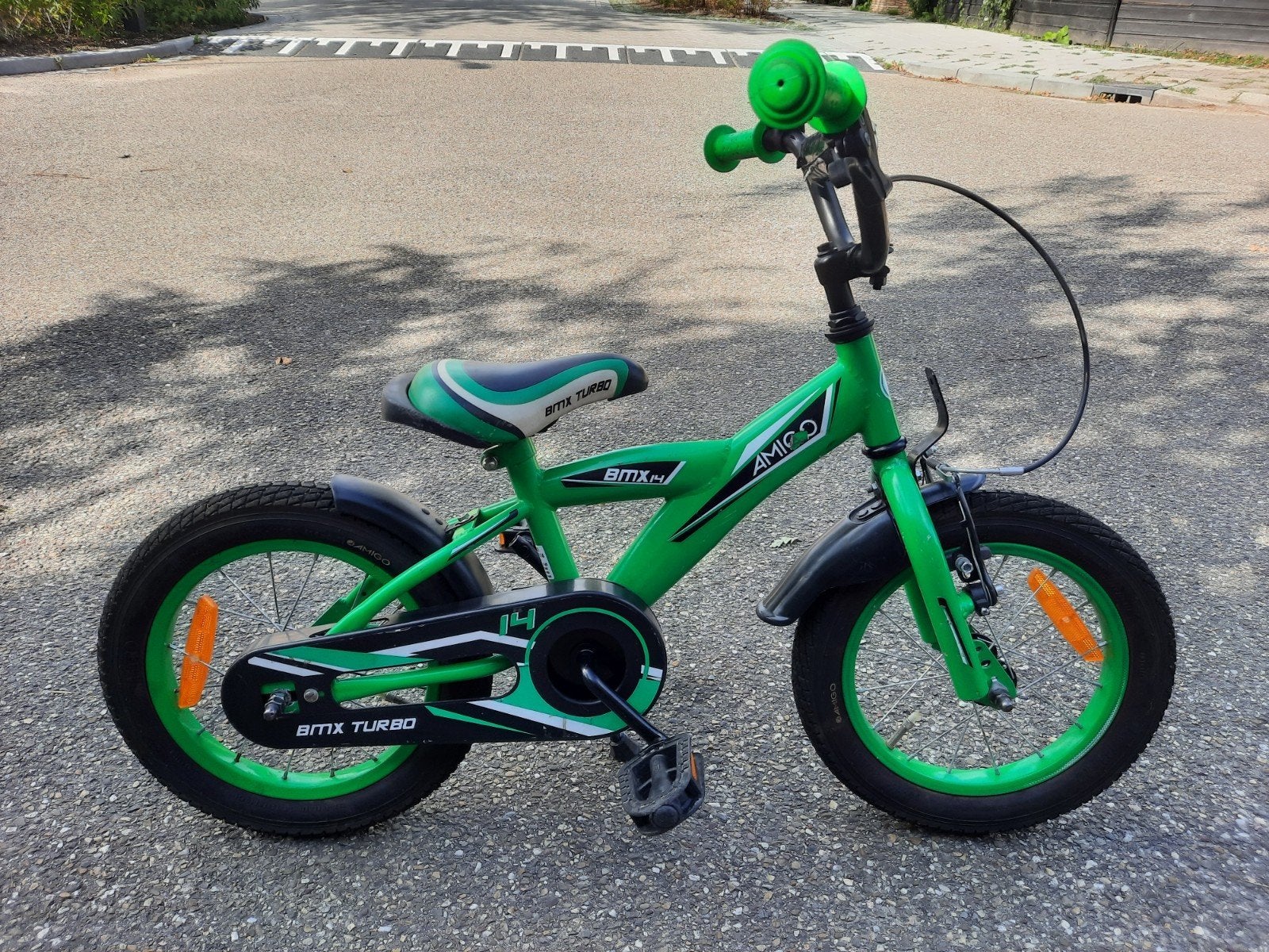 14 inch Bmx Turbo Amigo (ZO GOED ALS NIEUW !!!), Ophalen, Terugtraprem, Staal, Minder dan 16 inch