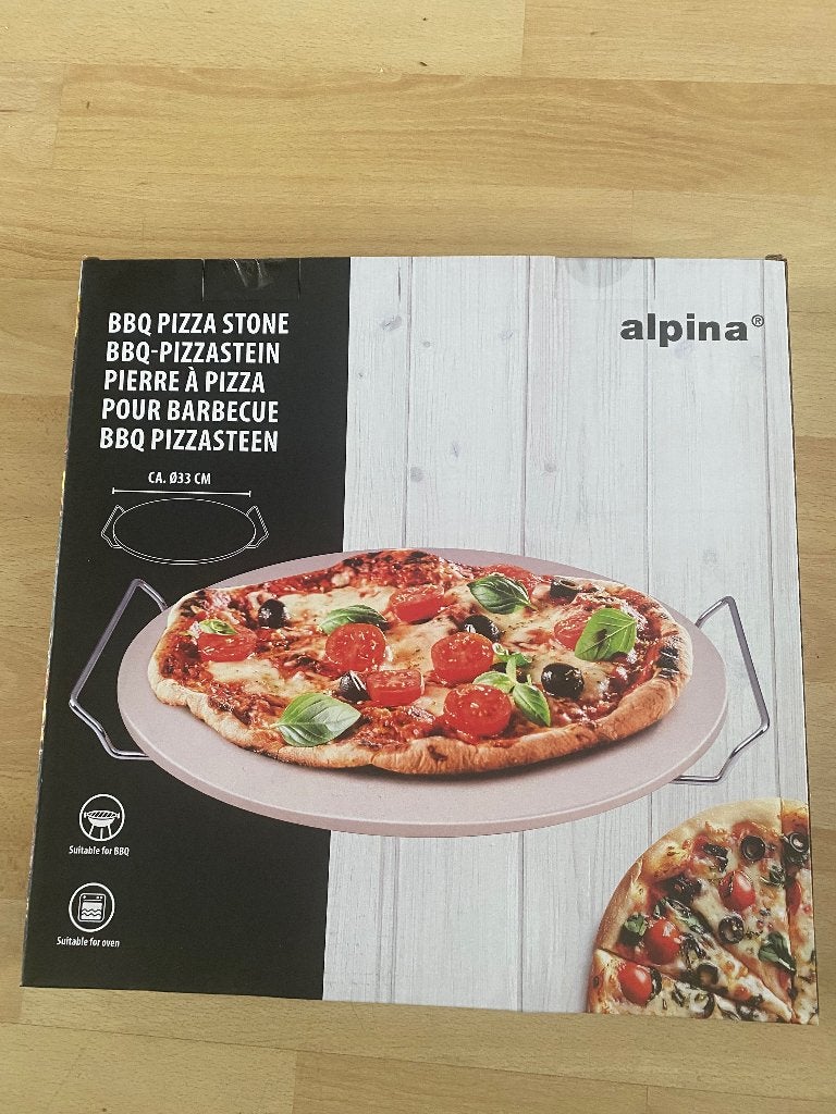 Bbq pizza ovensteen diameter 33 cm nw Alpina, Ophalen of Verzenden, Nieuw, Alpina