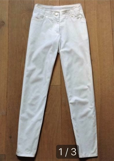 Airfield: luxe enkellange witte broek maat 36, Verzenden, Wit, Zo goed als nieuw, Driekwart