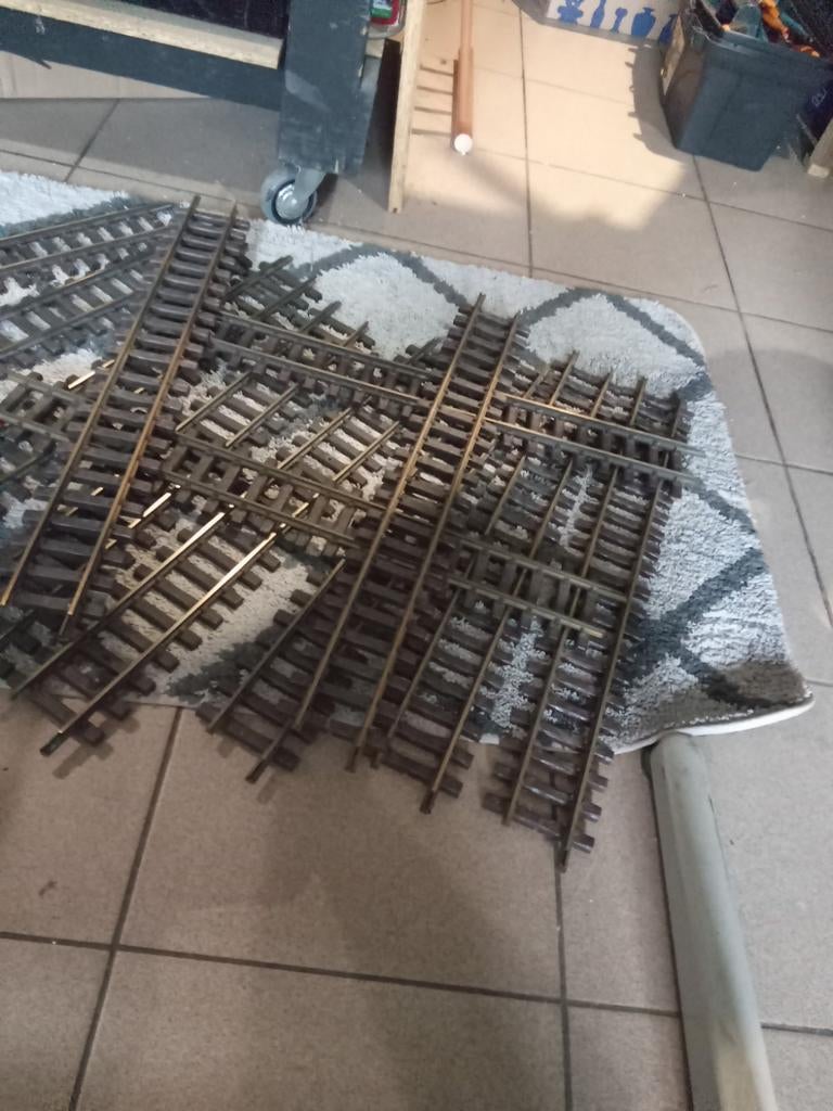 LGB 12 x 60cm  bij mij 165€ nieuw prijs bij LGB 233,88€, Gebruikt, Gelijkstroom, Rails, Ophalen of Verzenden
