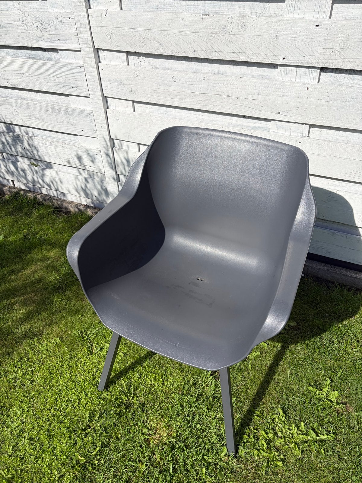 4x Hartman Tuinstoelen Antraciet Grijs, Ophalen, Zo goed als nieuw, Kunststof