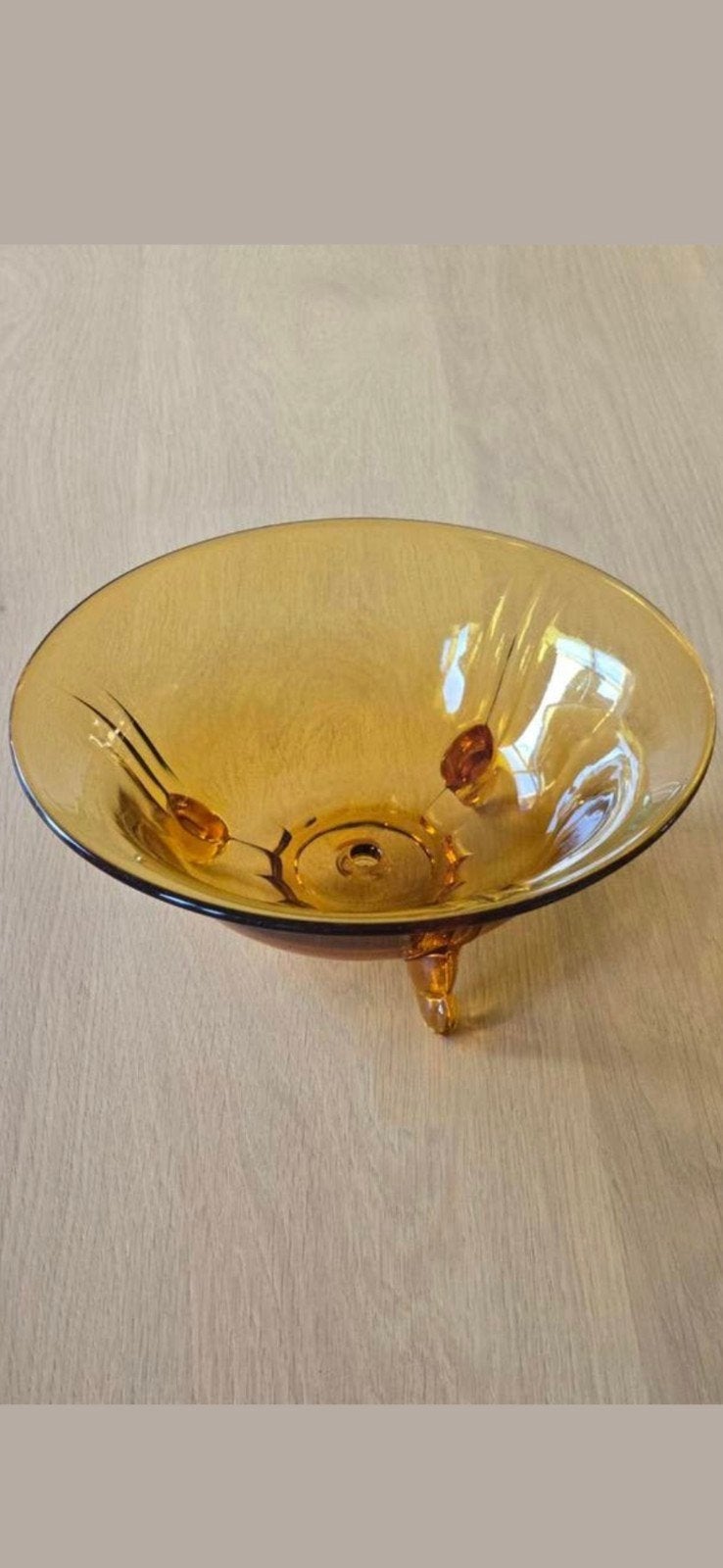 antieke Art Deco fruittest van geperst glas ca. 1920 €20, Ophalen of Verzenden