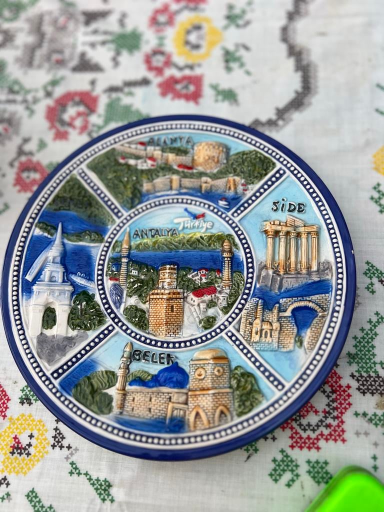 Decoratief wandbord Turkije - Antalya, Alanya, Side, Belek, Ophalen of Verzenden