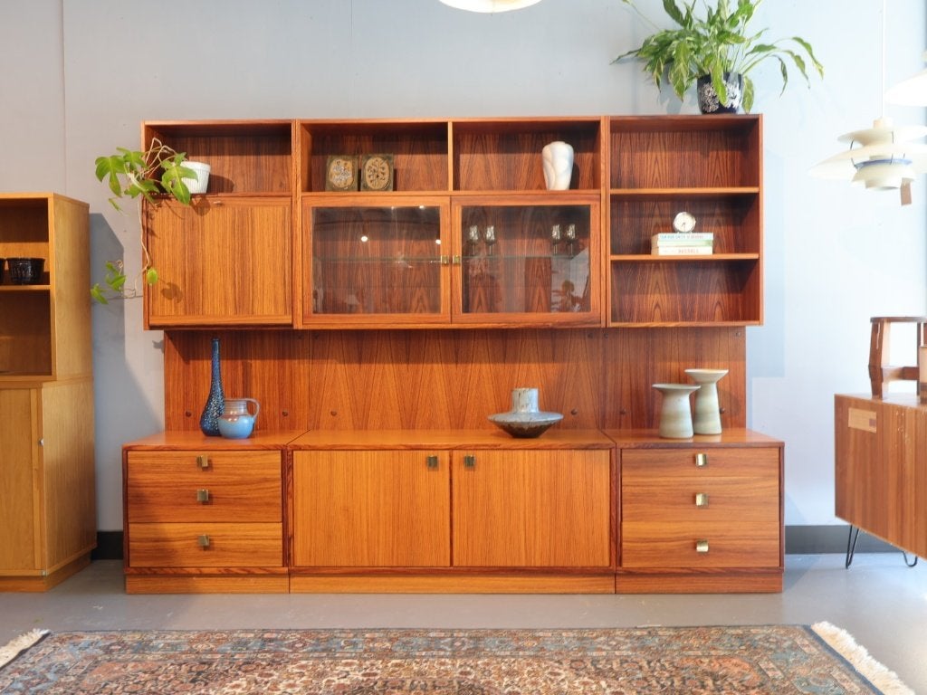 Mid century wandmeubel / Ulferts Tibro Sweden / Palissander, Ophalen, Gebruikt, Overige houtsoorten, Ulferts Tibro Sweden