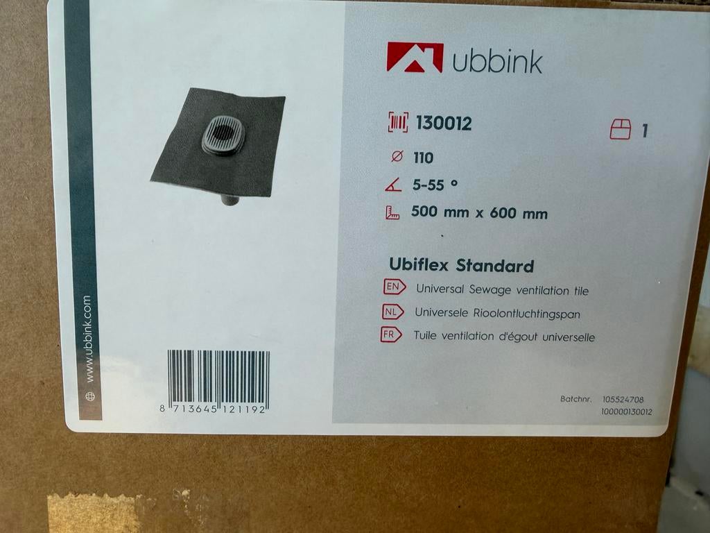 Ubbink Ubiflex Standard Universele Riolonluchtingspan, Ophalen of Verzenden, Nieuw, Ventilator en Afzuiger