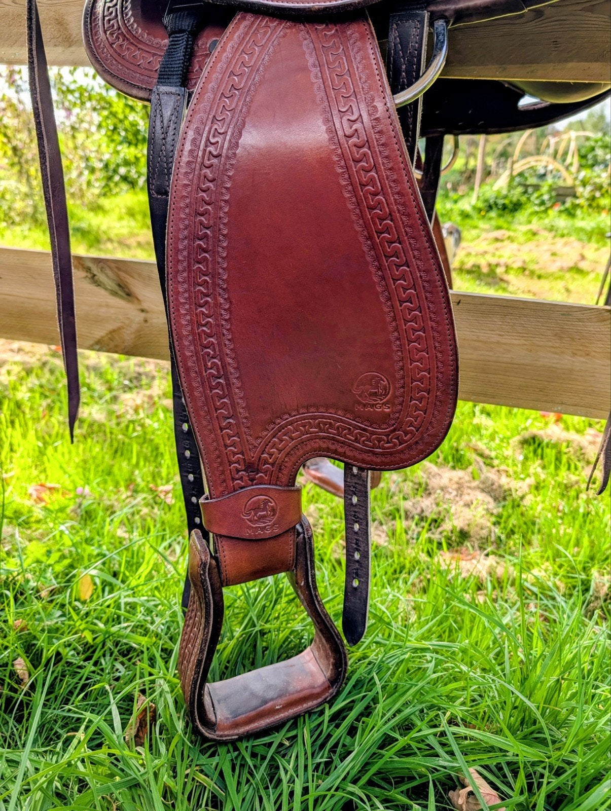 Mags western shorty lederboom zadel, Overige merken, Ophalen of Verzenden, Zo goed als nieuw, Overige disciplines