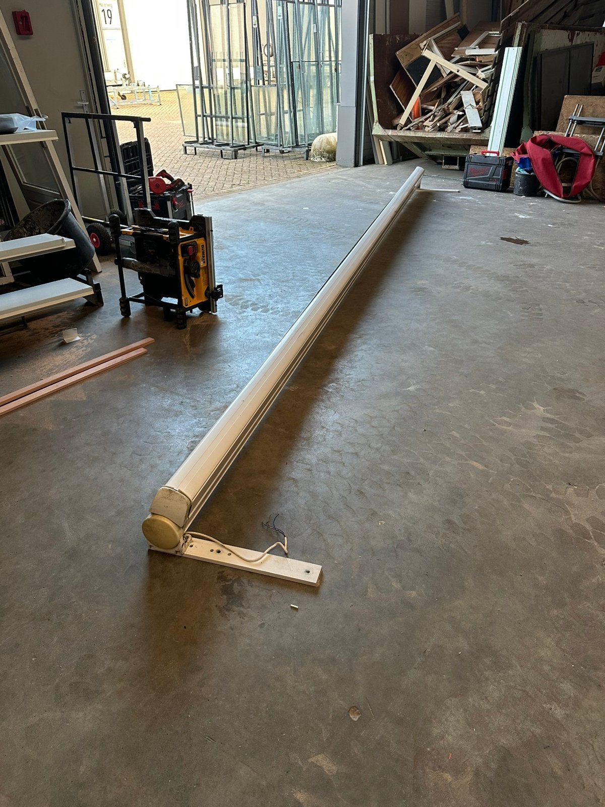 Terrasscherm 6x2,5 meter, Gebruikt, 450 cm of meer, Elektrisch, Ophalen of Verzenden
