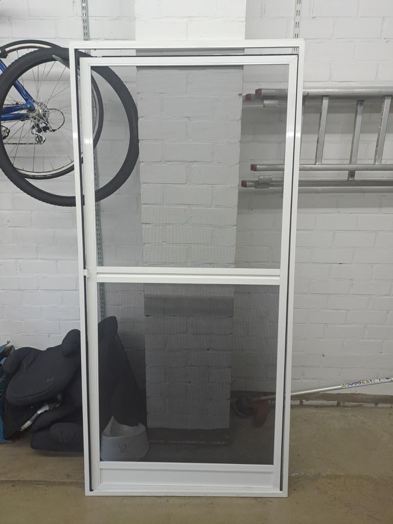 Vliegenhor plisse vliegendeur 95.5 cm breed 202 cm hoog, Doe-het-zelf en Verbouw, Deuren en Horren, Ophalen, Gebruikt, 80 tot 100 cm