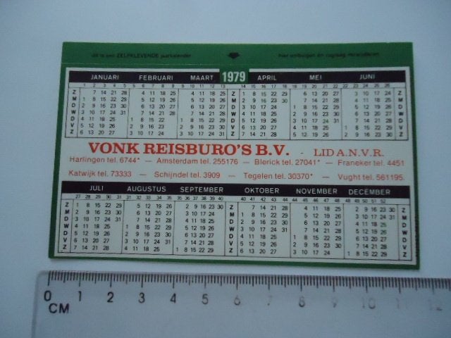 sticker 1979 VONK Harlingen franeker katwijk tegelen reizen, Verzenden, Zo goed als nieuw