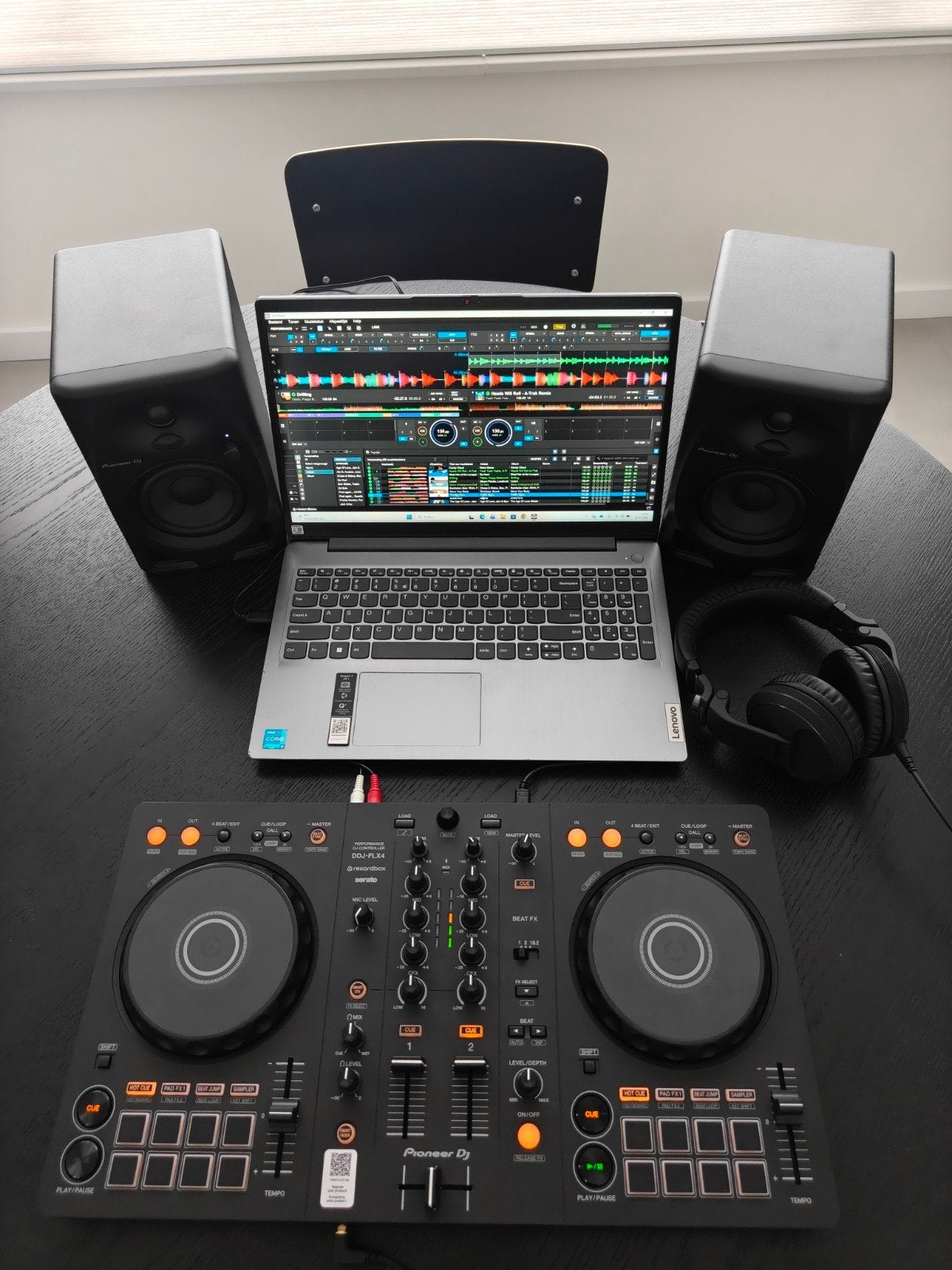 Starterset Pioneer DDJ-FLX4 + DM-40D + HDJ-X5 | Nieuwstaat, Ophalen, Zo goed als nieuw, Dj-set, Pioneer