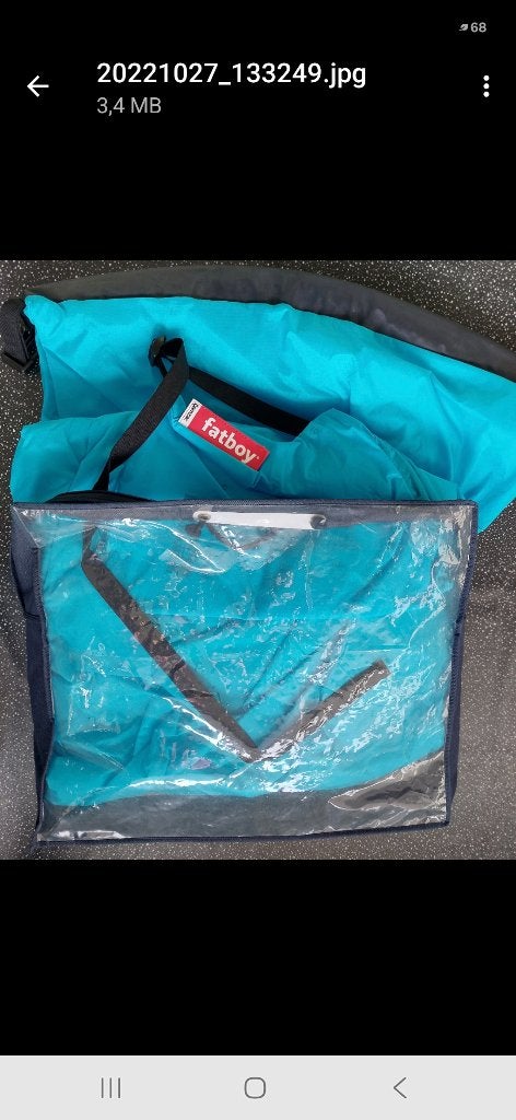 Fatboy ligzak, Ophalen, Zo goed als nieuw, Blauw, Zitzak