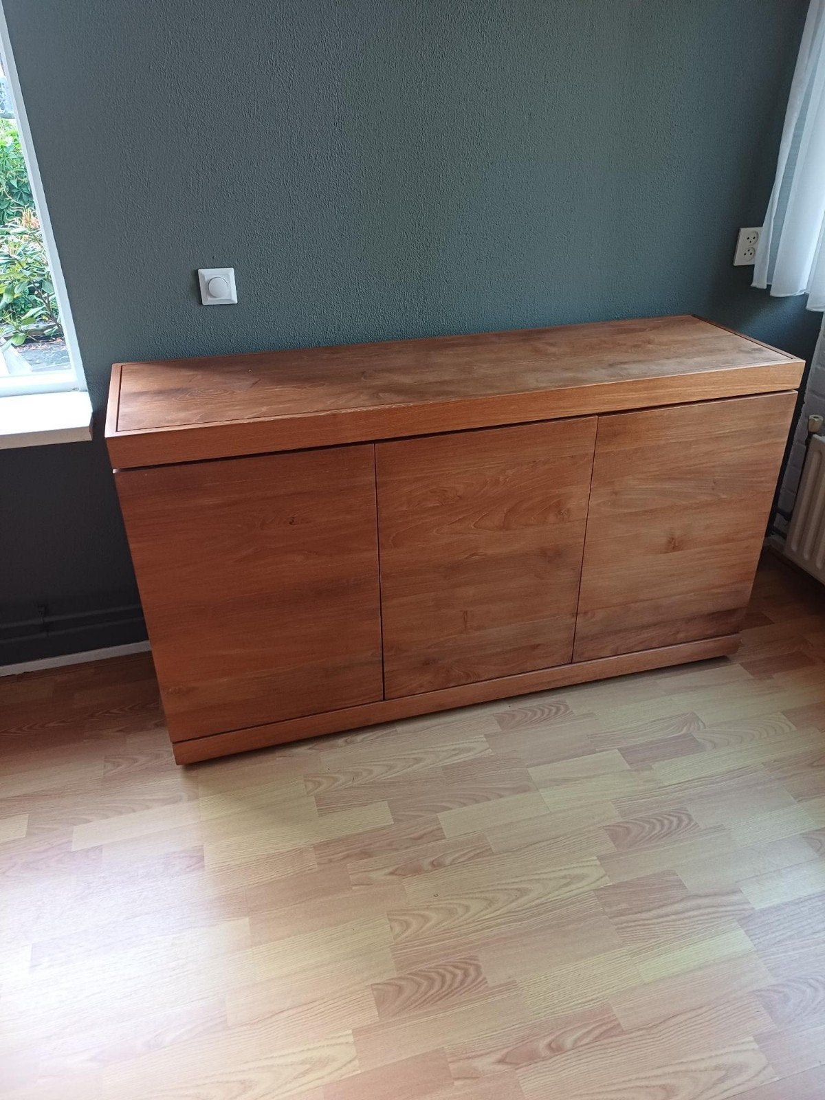 Teakhouten dressoir - 150 cm breed, 50 cm diep, Ophalen, 100 tot 150 cm, Teakhout, 25 tot 50 cm