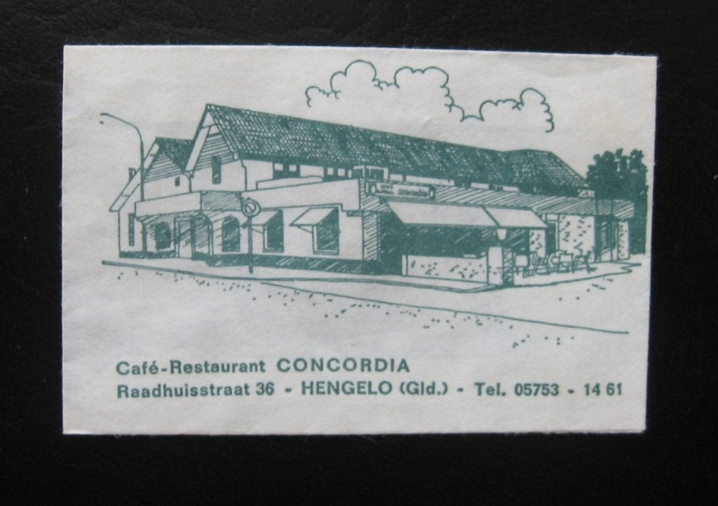 6271 Hengelo (Gld) - Cafe Restaurant Concordia, Ophalen of Verzenden, Nederland