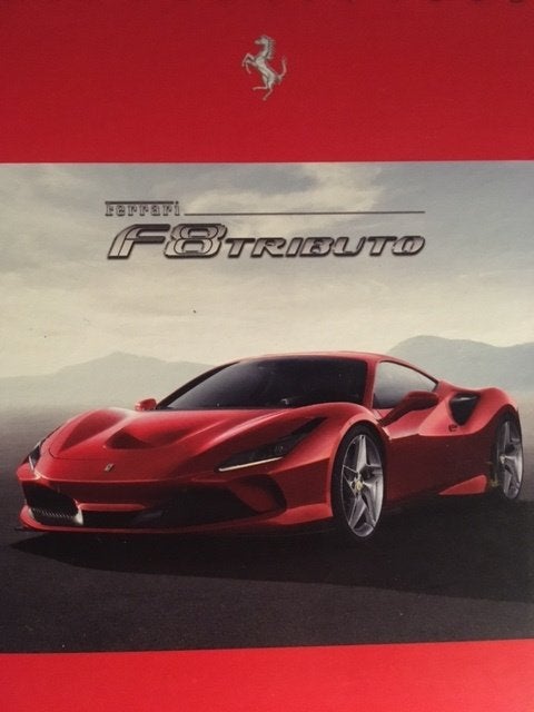 Ferrari F8 Tributo fraaie pers brochure/auto folder '19, Ophalen of Verzenden, Zo goed als nieuw, Ferrari