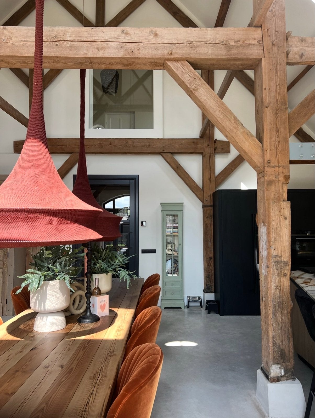 Handgemaakte gehaakte hanglampen boho chic terra 2 stuks, Ophalen, Gehaakt, Zo goed als nieuw, 75 cm of meer