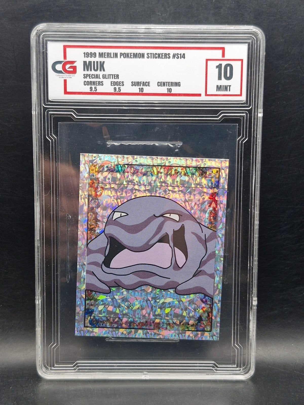 Muk 1999 pokemon sticker special glitter  CG 10 mint, Verzenden, Zo goed als nieuw, Losse kaart