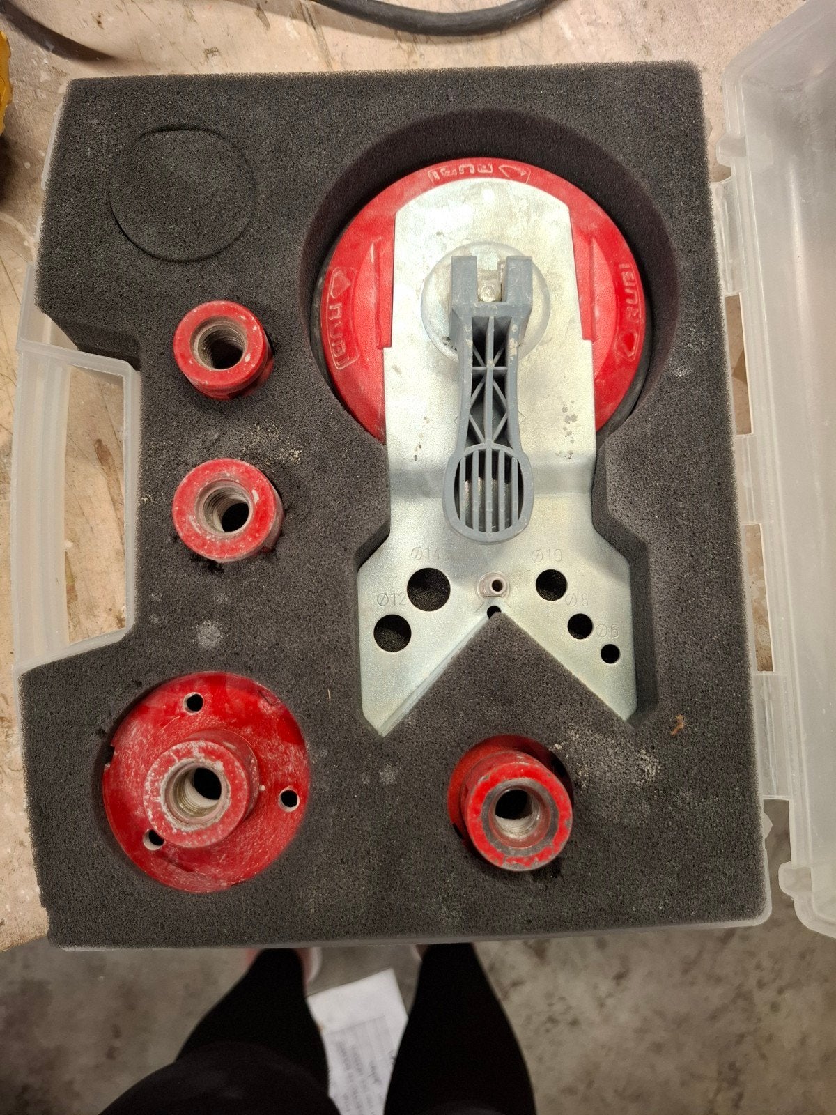 Rubi Easy Gres tegelboor set met zuignapgeleider, Ophalen, Gebruikt, Overige typen