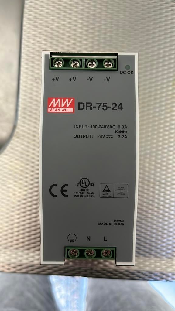 Mean Well 24vdc voeding DR-75-24, Ophalen of Verzenden, Zo goed als nieuw