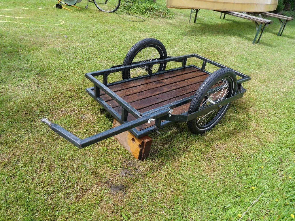 hele sterke fietskar/viskar 61x121cm laadruimte, Ophalen, Gebruikt, Goederen