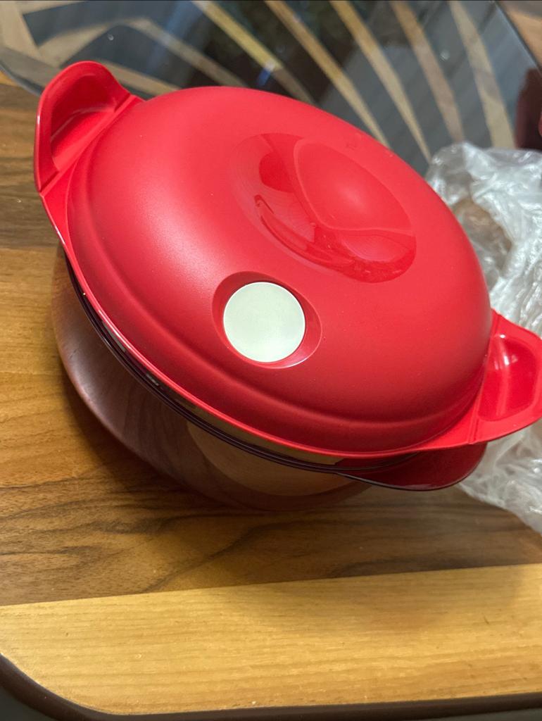 tupperware micropop 1,5 liter magnetronschaal rond Nieuw, Ophalen of Verzenden, Nieuw, Rood
