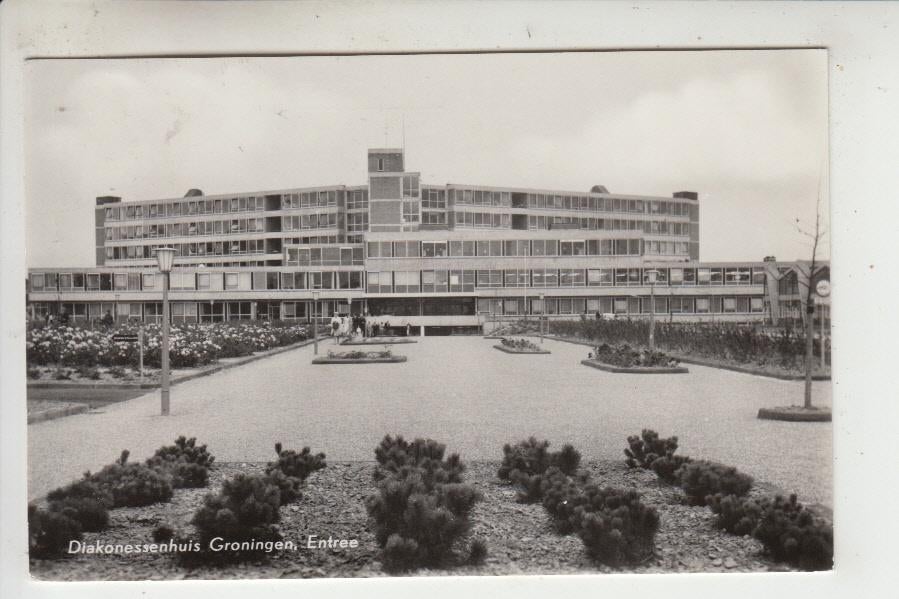 Groningen, Diakonessenhuis - Entree, Ophalen of Verzenden, 1960 tot 1980, Gelopen, Groningen