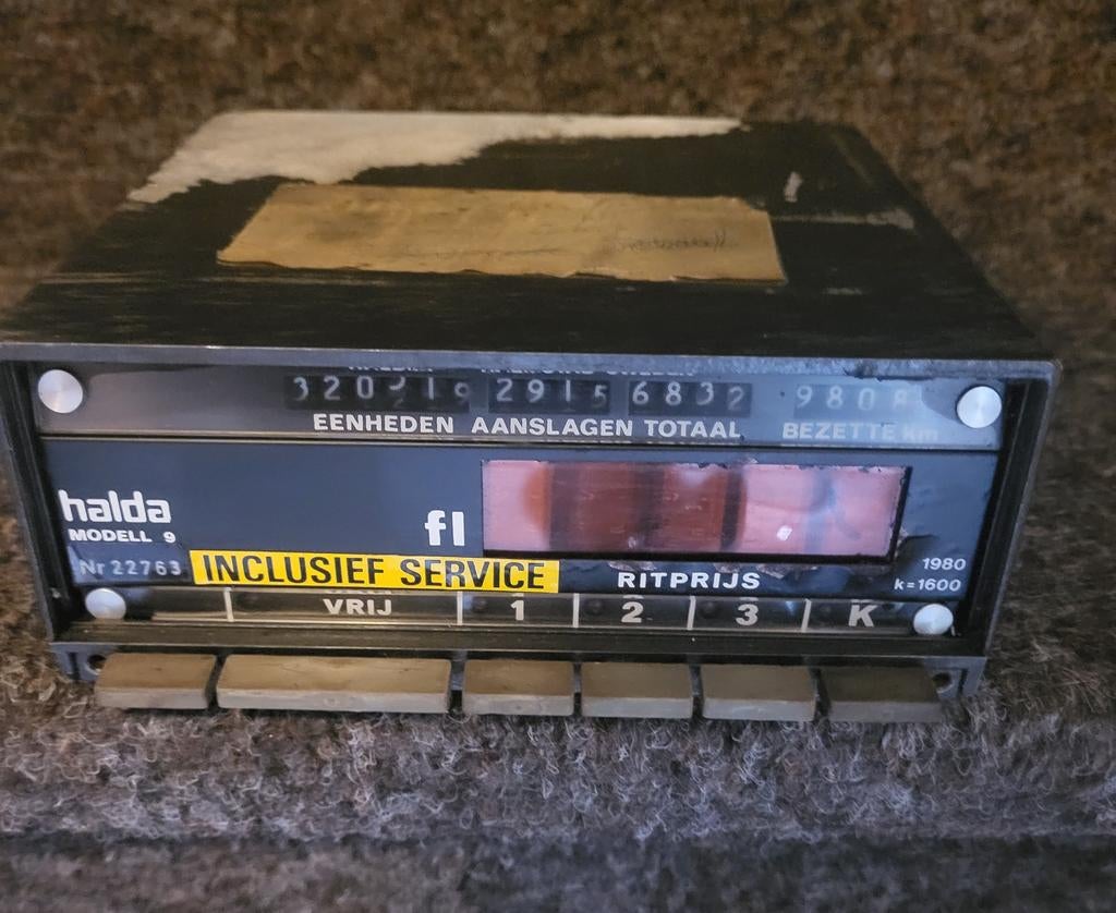 Digitale Taximeter (Opknappertje) - Halda Model 9, Ophalen of Verzenden